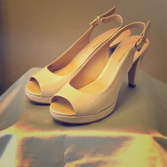 Antonio Melani Peep Toe Leather Heels - Picture 1 of 5